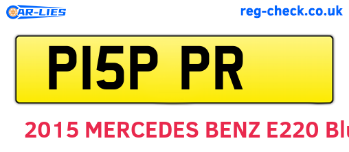 P15PPR are the vehicle registration plates.