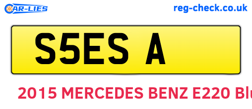 S5ESA are the vehicle registration plates.