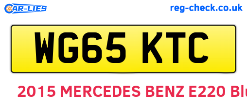 WG65KTC are the vehicle registration plates.