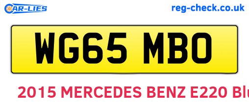 WG65MBO are the vehicle registration plates.