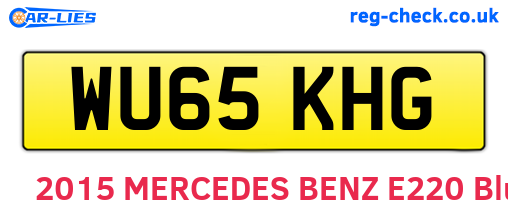 WU65KHG are the vehicle registration plates.