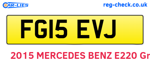 FG15EVJ are the vehicle registration plates.