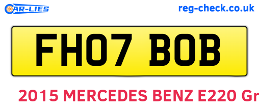 FH07BOB are the vehicle registration plates.