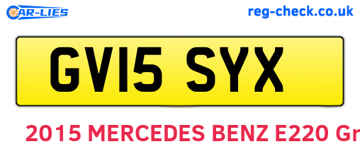 GV15SYX are the vehicle registration plates.