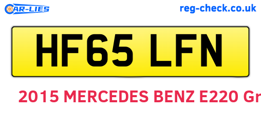 HF65LFN are the vehicle registration plates.