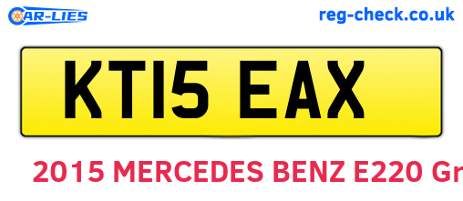 KT15EAX are the vehicle registration plates.