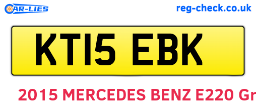 KT15EBK are the vehicle registration plates.
