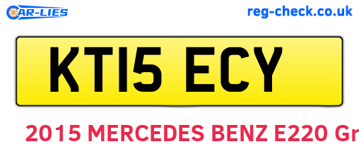 KT15ECY are the vehicle registration plates.