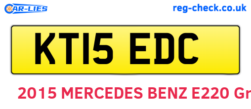 KT15EDC are the vehicle registration plates.