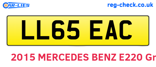 LL65EAC are the vehicle registration plates.