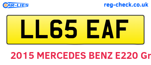 LL65EAF are the vehicle registration plates.