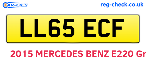 LL65ECF are the vehicle registration plates.
