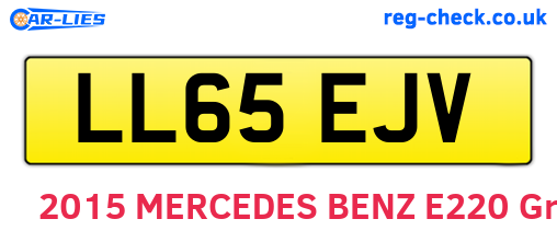 LL65EJV are the vehicle registration plates.