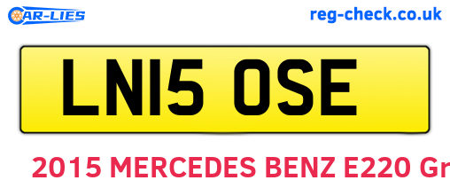 LN15OSE are the vehicle registration plates.