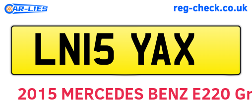 LN15YAX are the vehicle registration plates.