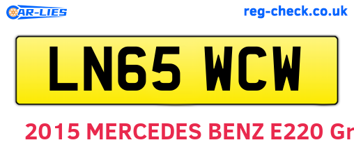 LN65WCW are the vehicle registration plates.