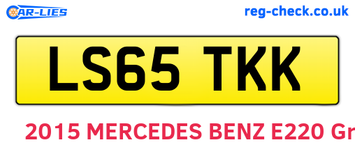 LS65TKK are the vehicle registration plates.