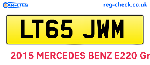 LT65JWM are the vehicle registration plates.