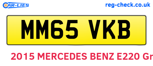 MM65VKB are the vehicle registration plates.