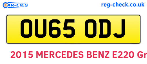 OU65ODJ are the vehicle registration plates.