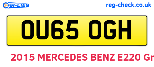OU65OGH are the vehicle registration plates.