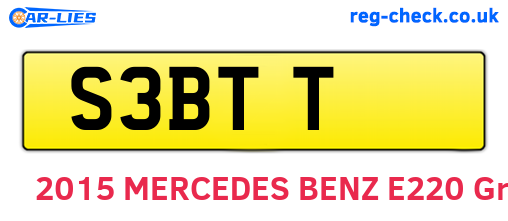S3BTT are the vehicle registration plates.