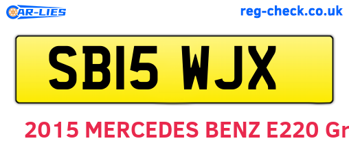 SB15WJX are the vehicle registration plates.