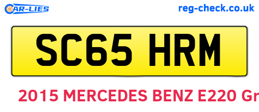 SC65HRM are the vehicle registration plates.