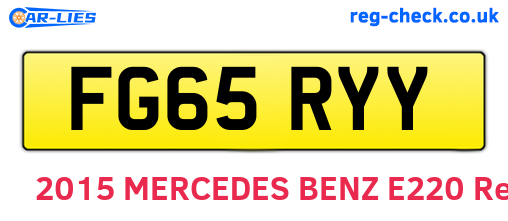 FG65RYY are the vehicle registration plates.