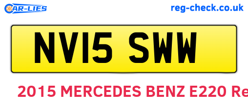 NV15SWW are the vehicle registration plates.