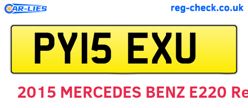 PY15EXU are the vehicle registration plates.