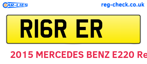 R16RER are the vehicle registration plates.