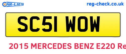 SC51WOW are the vehicle registration plates.