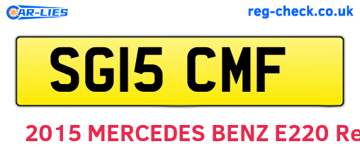 SG15CMF are the vehicle registration plates.