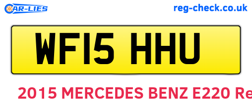WF15HHU are the vehicle registration plates.