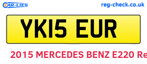 YK15EUR are the vehicle registration plates.