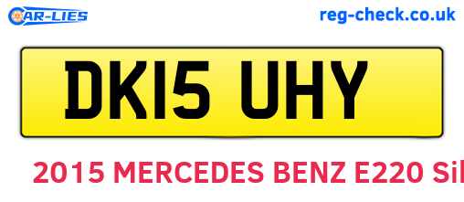 DK15UHY are the vehicle registration plates.