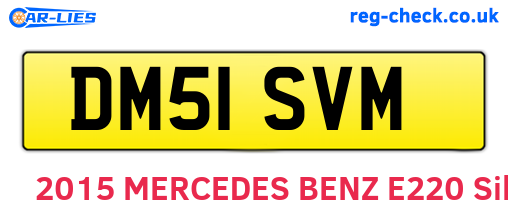DM51SVM are the vehicle registration plates.