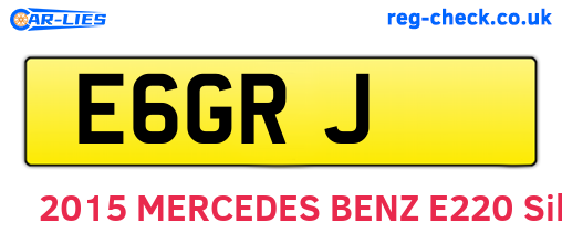 E6GRJ are the vehicle registration plates.