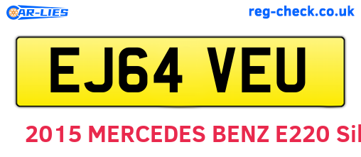 EJ64VEU are the vehicle registration plates.