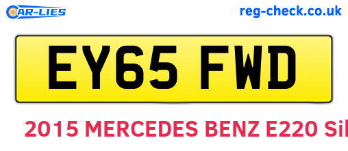 EY65FWD are the vehicle registration plates.