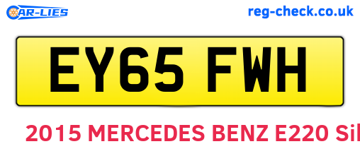 EY65FWH are the vehicle registration plates.