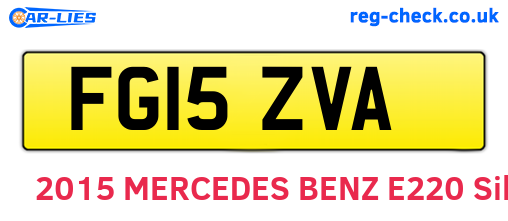 FG15ZVA are the vehicle registration plates.