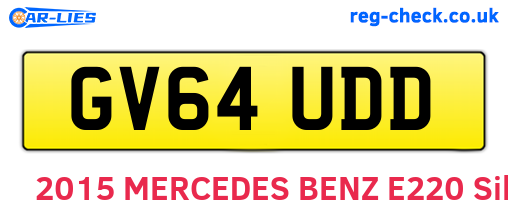GV64UDD are the vehicle registration plates.