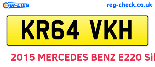 KR64VKH are the vehicle registration plates.