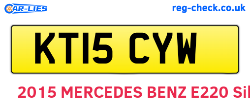 KT15CYW are the vehicle registration plates.