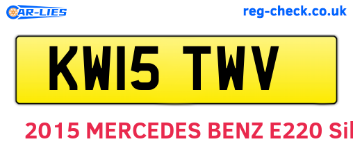 KW15TWV are the vehicle registration plates.