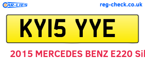 KY15YYE are the vehicle registration plates.