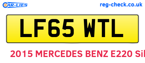 LF65WTL are the vehicle registration plates.