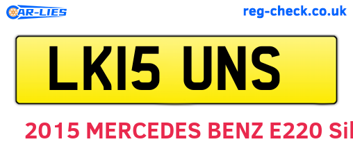 LK15UNS are the vehicle registration plates.